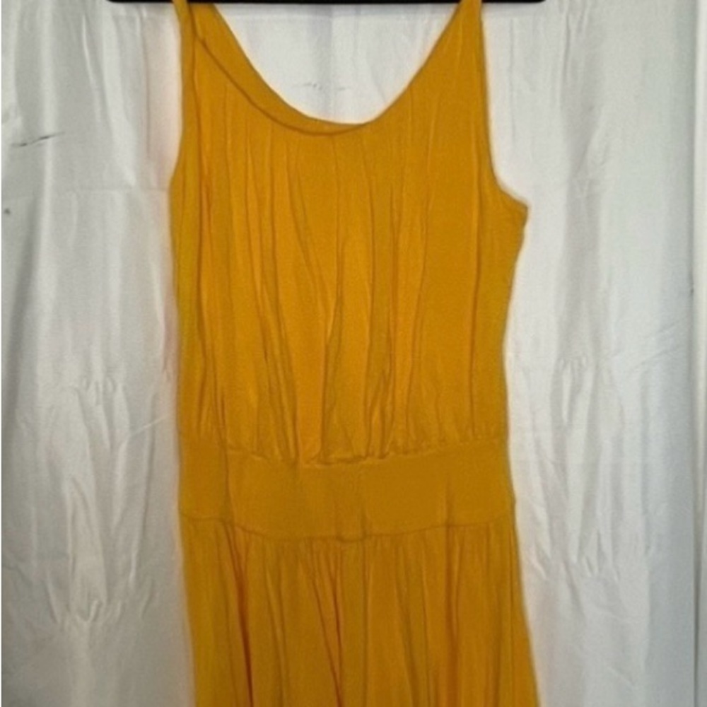 Yellow Ruched Maxi Dress​​​